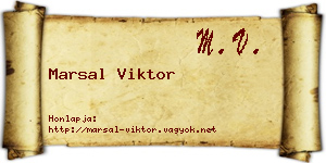 Marsal Viktor névjegykártya